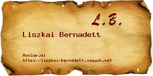 Liszkai Bernadett névjegykártya