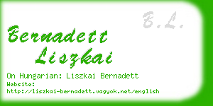 bernadett liszkai business card